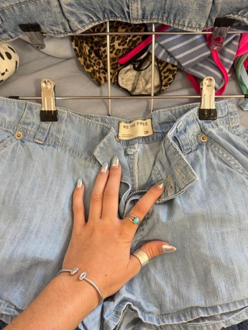 Free People We the Free Chambray like Shorts